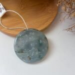 烟熏紫美女抚琴山水吊坠 Smoky Purple Sansui Beauty Pendant