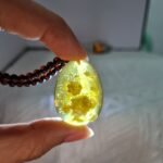 牡丹花琥珀吊坠 Peony Amber Pendant