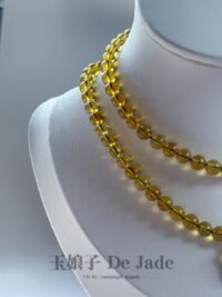 绿茶珀长串  Green Tea Amber Long Strand