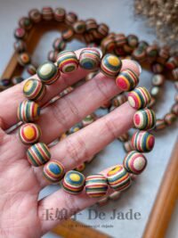 七彩木手串 Rainbow Eucalyptus Wood Bracelet