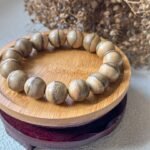 柬埔寨蛇皮纹沉香一线天手串 Cambodian Snakeskin Agarwood Beads Bracelet