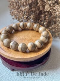 柬埔寨蛇皮纹沉香一线天手串 Cambodian Snakeskin Agarwood Beads Bracelet