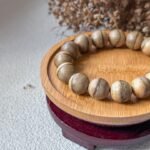 柬埔寨蛇皮纹沉香一线天手串 Cambodian Snakeskin Agarwood Beads Bracelet
