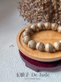 柬埔寨蛇皮纹沉香一线天手串 Cambodian Snakeskin Agarwood Beads Bracelet