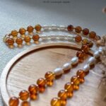 琥珀珍珠项链 Amber Pearl Necklace