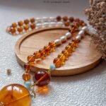 琥珀珍珠项链 Amber Pearl Necklace