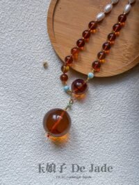 琥珀珍珠项链 Amber Pearl Necklace