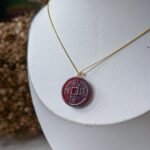 WhatsApp Image 2025-08-19 at 8.53.52 PM (3) 18K血珀五地币吊坠 Blood Amber Five Coins Pendant