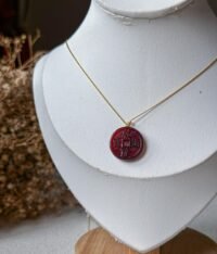 WhatsApp Image 2025-08-19 at 8.53.52 PM (4) 18K血珀五地币吊坠 Blood Amber Five Coins Pendant