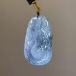 3D烟薰紫龙牌吊坠 Smoky Purple Jadeite Dragon Pendant
