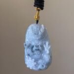 3D烟薰紫龙牌吊坠 Smoky Purple Jadeite Dragon Pendant