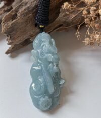 WhatsApp Image 2025-08-20 at 11.48.21 AM (1) 蓝水文书龙牌吊坠 Blue Jadeite Dragon Pendant