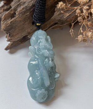 WhatsApp Image 2025-08-20 at 11.48.21 AM (1) 蓝水文书龙牌吊坠 Blue Jadeite Dragon Pendant