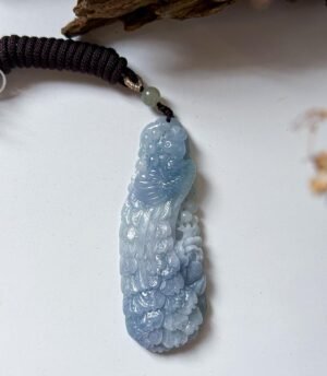 蓝水凤凰吊坠 Blue Jadeite Phoenix Pendant