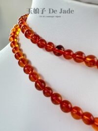 鸽子血红珀长串 Pigeon Blood Red Amber L/Strand