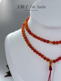鸽子血红珀长串 Pigeon Blood Red Amber L/Strand