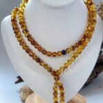 金花珀长串 Golden Flower Amber Long Strand