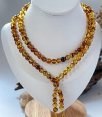 金花珀长串 Golden Flower Amber Long Strand