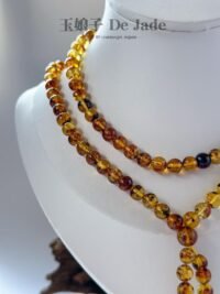 金花珀长串 Golden Flower Amber Long Strand