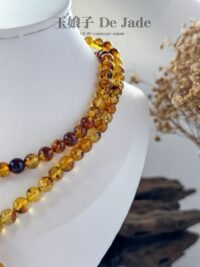 金花珀长串 Golden Flower Amber Long Strand