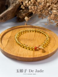 绿茶手串 Green Tea Amber Bracelet