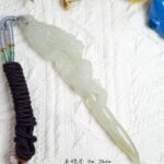 3D黄翡龙笔吊坠 Yellow Jadeite Dragon Brush Pendant