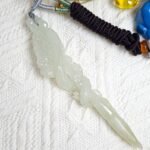 3D黄翡龙笔吊坠 Yellow Jadeite Dragon Brush Pendant