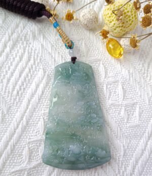 飘蓝花冰件山水吊坠 Landscape Pendant