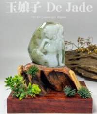 翡翠原石美女摆件 Raw Stone Jadeite Lady Ornament