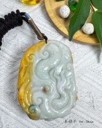 黄龙吊坠 Yellow Jadeite Dragon Pendant