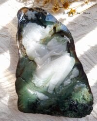 翡翠原石美女摆件 Raw Stone Jadeite Lady Ornament