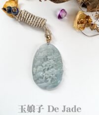 3D蓝水山水吊坠 Blue Water Jadeite Landscape Pendant