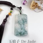 3D飘蓝花山水吊坠 Blue Floral Landscape Pendant