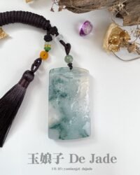 3D飘蓝花山水吊坠 Blue Floral Landscape Pendant