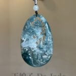 3D镂空蓝水山水吊坠 Blue Water Jadeite Landscape Pendant