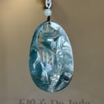 3D镂空蓝水山水吊坠 Blue Water Jadeite Landscape Pendant