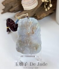 洒红翡紫龙吊坠 Purple Jadeite Dragon Pendant