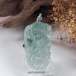 WhatsApp Image 2025-09-10 at 4.32.50 PM 冰飘蓝花龙吊坠 Icy Blue-Flower Dragon Jadeite Pendant