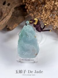 3D蓝水龙牌吊坠 Blue Water Dragon Pendant