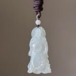 冰糖黄关公吊坠 Ice Sugar Yellow Guan Gong Pendant