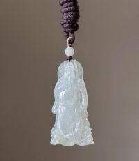 冰糖黄关公吊坠 Ice Sugar Yellow Guan Gong Pendant