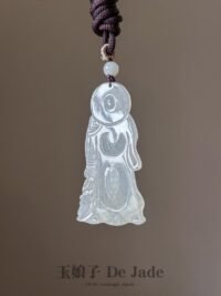 冰糖黄关公吊坠 Ice Sugar Yellow Guan Gong Pendant