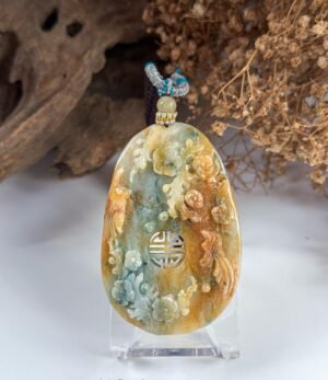 WhatsApp Image 2025-09-10 at 4.32.56 PM (2) 喜上眉梢黄翡吊坠 Joyful Yellow Jadeite Pendant