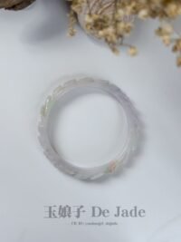 粉春彩山水福镯套装 Pink Spring Jadeite Landscape Bangle Set