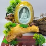 黄翡原皮净瓶观音摆件 Yellow Jadeite Guan Yin Ornament