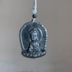 冰乌鸡阿弥陀佛吊坠 Icy Black Jadeite Amitabha Buddha Pendant