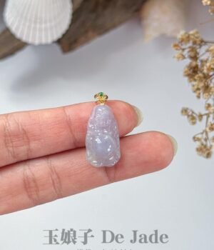 18K站式笑佛吊坠 Spring-Color Standing Laughing Buddha Pendant