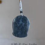 冰乌鸡大日如来吊坠 Icy Black Jadeite Vairocana Buddha Pendant