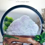 春彩山水摆件 Spring-Colored Jadeite Landscape Ornament