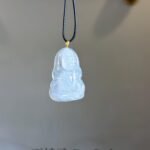 18K冰种观音吊坠 Icy Jadeite Guanyin Pendant